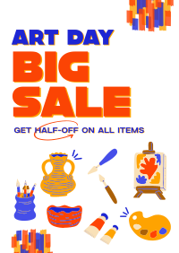 Art Materials Sale Poster Image Preview