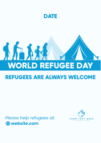 Refugee Day Facts Flyer Design