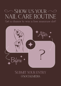 Nail Before and After Poster Design