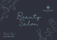 Beauty Salon Services Postcard Image Preview