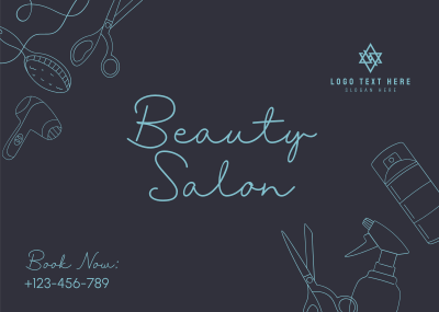 Beauty Salon Services Postcard Image Preview