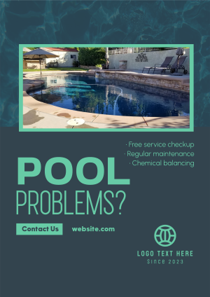 Pool Problems Maintenance Flyer Image Preview