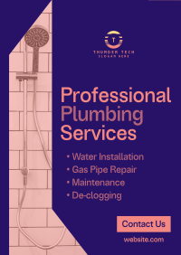 Professional Plumbing Service Poster Image Preview