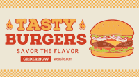 Vintage Tasty Burger Animation Design