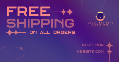 Minimal and Gradient Shipping Facebook ad Image Preview