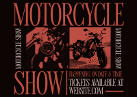 Retro Motorcycle Show Postcard Preview