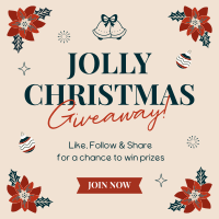Jolly Christmas Giveaway Instagram Post Design