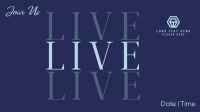 Simple Live Announcement Facebook Event Cover Design