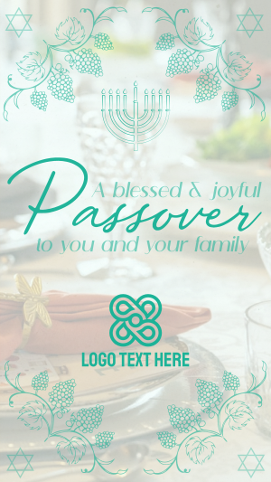Rustic Passover Greeting Facebook story Image Preview