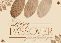 Modern Nostalgia Passover Postcard Design