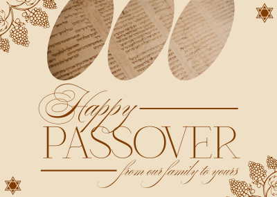 Modern Nostalgia Passover Postcard Image Preview