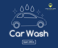 Neon sign Car wash Facebook post Image Preview