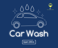 Neon sign Car wash Facebook Post Image Preview