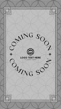 Coming Soon Art Deco Facebook story Image Preview