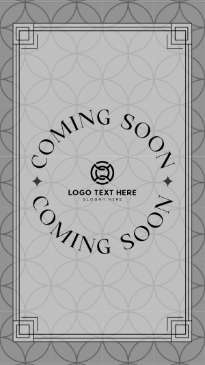 Coming Soon Art Deco Facebook story Image Preview