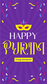 Burst Purim Festival Instagram Story Design