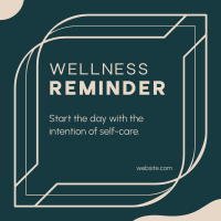Wellness Self Reminder Instagram Post Design
