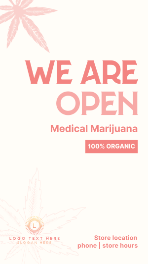 Order Organic Cannabis Instagram story Image Preview