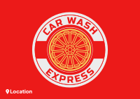 Express Carwash Postcard Design