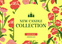 New Candle Collection Postcard Design
