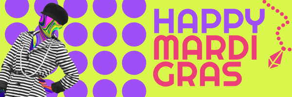 Mardi Gras Fashion Twitter Header Design Image Preview