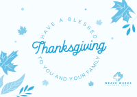 Thanksgiving Leaves Postcard Image Preview