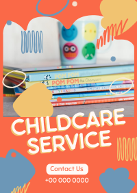 Abstract Shapes Childcare Service Poster Image Preview