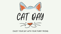 Cat Face Greeting Facebook event cover Image Preview