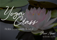 Join Yoga Class Postcard Design