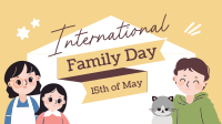 Cartoonish Day of Families Animation Image Preview