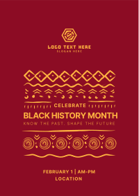 Black History Month Pattern Flyer Design
