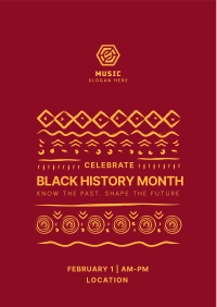 Black History Month Pattern Flyer Image Preview