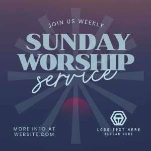 Sunday Worship Instagram post Image Preview