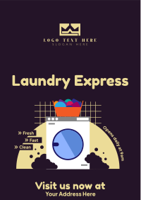 Laundry Express Flyer Image Preview