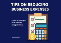 Reduce Expenses Postcard Image Preview