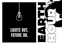 Earth Hour Movement Postcard Design