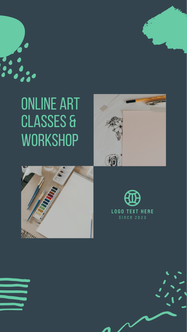 Online Art Classes & Workshop Instagram Story Design Image Preview