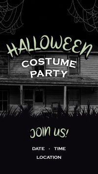 Haunted Halloween Party Facebook Story Design