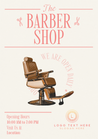 Editorial Barber Shop Poster Design