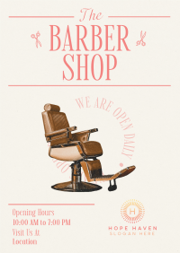 Editorial Barber Shop Poster Image Preview