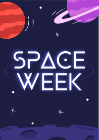Space Week Event Flyer Design