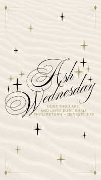 Simple Elegant Ash Wednesday Facebook story Image Preview