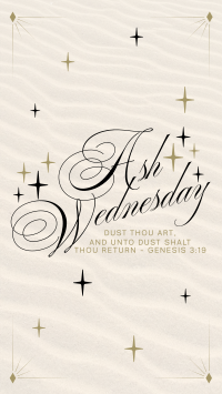 Simple Elegant Ash Wednesday Facebook Story Image Preview