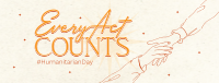 Humanitarian Day Doodles Facebook Cover Image Preview