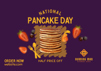 Berry Pancake Day Postcard Design