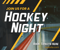 Ice Hockey Night Facebook Post Design