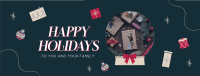 Holiday Gift Christmas Greeting Facebook cover Image Preview
