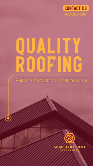Quality Roofing Instagram story Image Preview