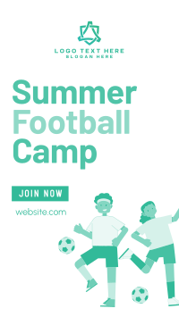 Summer Football Camp Facebook Story Design