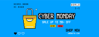 8 Bit Shopping Facebook cover Image Preview